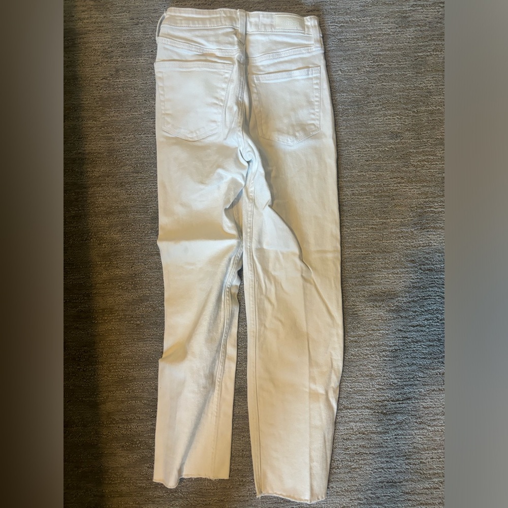 Hollister White Straight Leg Jeans